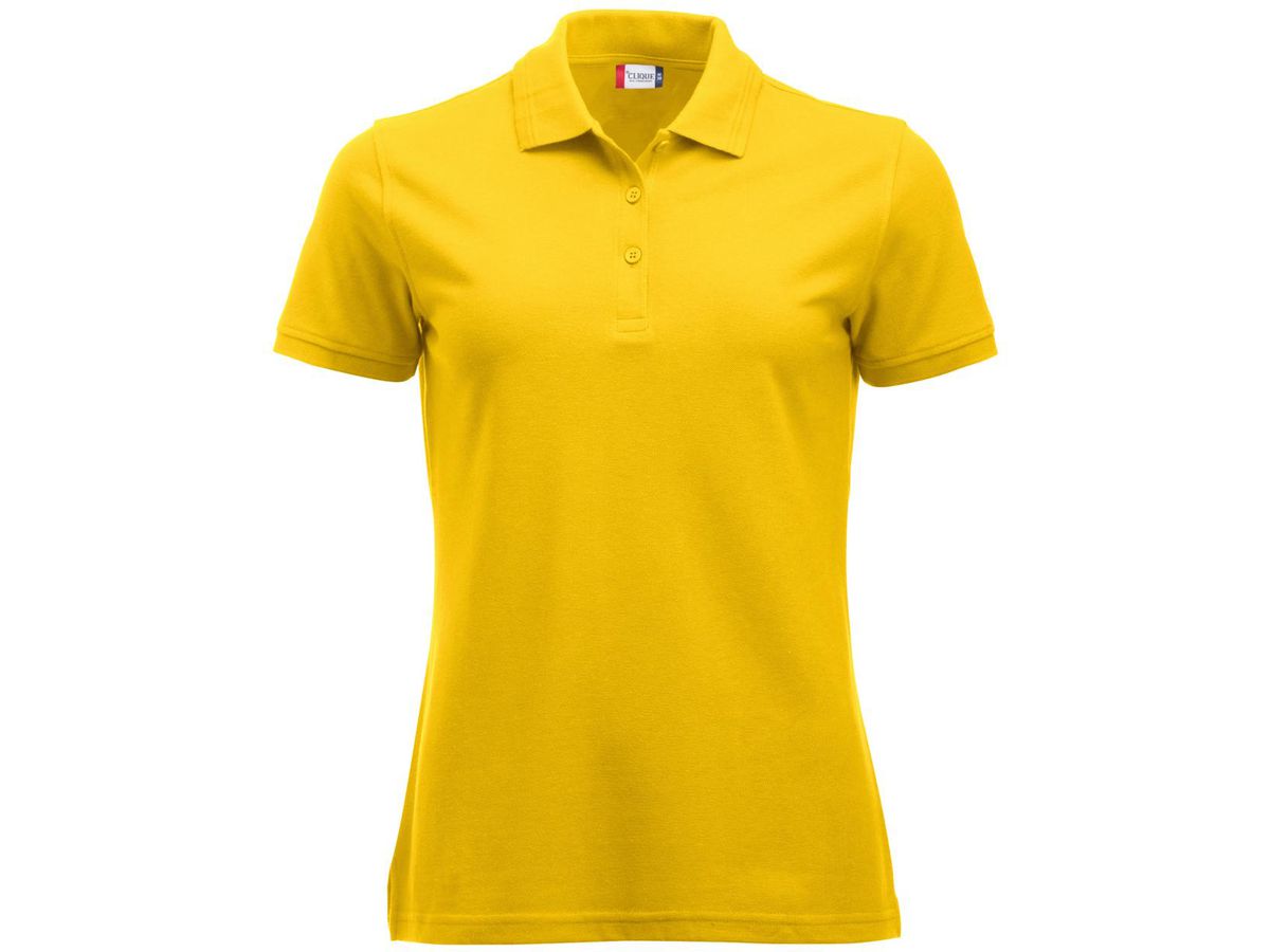CLIQUE MANHATTAN LADIES Poloshirt Gr. L - zitrone, 65% PES / 35% CO, 200 g/m2