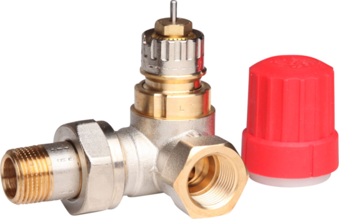 Danfoss Heizkörperventil RA-N, Winkeleck - Mit Voreinstellung, Ventilmontage rechts