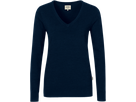 Damen-V-Pullover Merino Wool M tinte - 100% Merinowolle