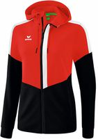 Squad Trainingsjacke mit Kapuze - rot/schwarz/weiss, 100% PES