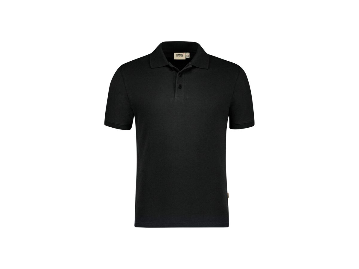 Poloshirt HAKRO Bio-Baumwolle GOTS - schwarz, M