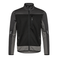 ENTIRE Midlayer-Cardigan Gr. 2XL - Schwarz/Anthrazit Grau