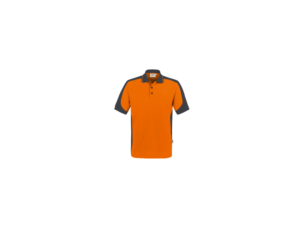 Poloshirt Contrast Perf. L orange/anth. - 50% Baumwolle, 50% Polyester