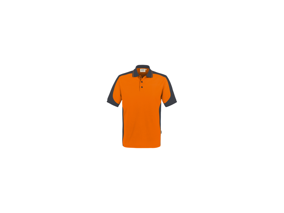 Poloshirt Contrast Perf. XS orange/anth. - 50% Baumwolle, 50% Polyester, 200 g/m²