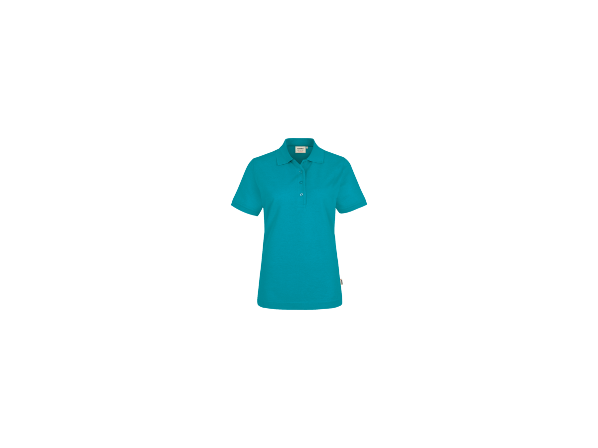Damen-Poloshirt Perf. Gr. 5XL, smaragd - 50% Baumwolle, 50% Polyester, 200 g/m²