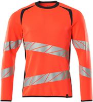 Sweatshirt Premium zweifarbig, Gr. 2XLO - hi-vis rot/schwarzblau