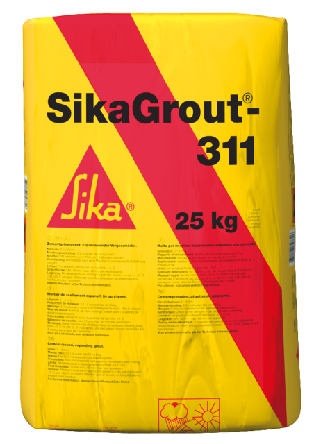 SikaGrout-311 à 25kg - 1-komponenten-Vergussmörtel fliessfähig