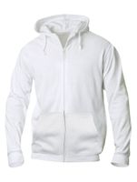 CLIQUE BASIC Hoody Full Zip kelly weiss - Gr.2XL 80% Polyest. 20% Baumw. 300 g/m2