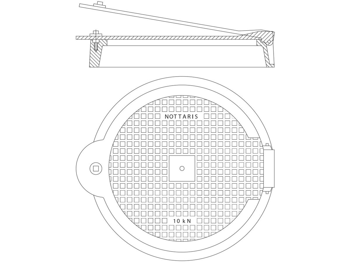 Brunnstubenabdeckung Fig. 24, 10kN