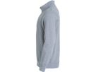 CLIQUE Basic Half Zip Gr. S - graumeliert, 65% PES / 35% CO, 280 g/m²