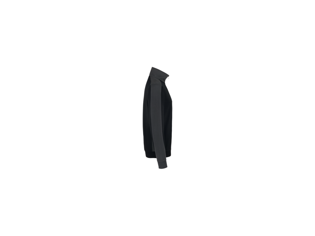 Zip-Sweatsh. Co. Perf. XL schwarz/anth. - 50% Baumwolle, 50% Polyester, 300 g/m²