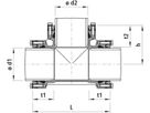 Steckmuffen-T System 2000, PN 16 - 7260