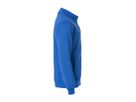 CLIQUE Basic Cardigan Sweatjacke Gr. L - Royal Blau, 65% PES / 35% CO, 280 g/m²