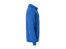 CLIQUE Basic Cardigan Sweatjacke Gr. XL - Royal Blau, 65% PES / 35% CO, 280 g/m²