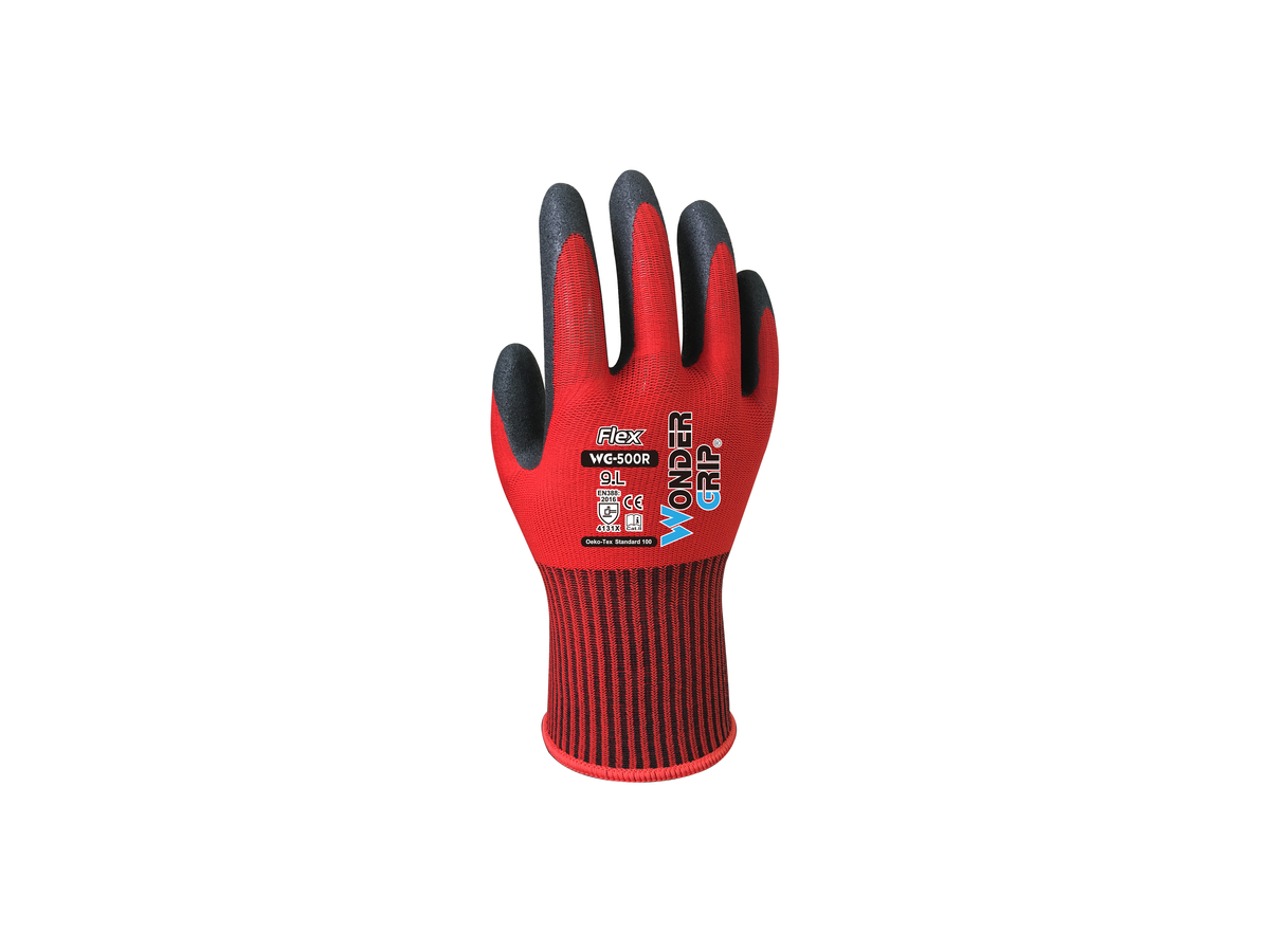 Flex Grip Arbeitshandschuh, Gr. 2XL - rot, extrem dünn