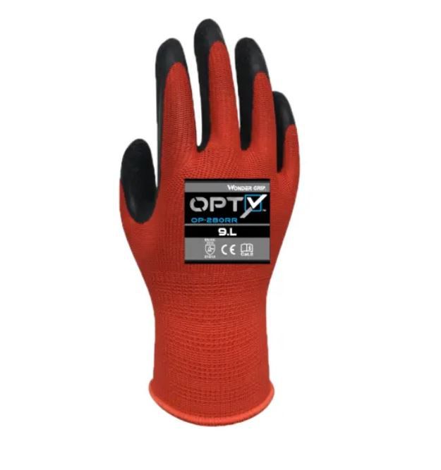 Schutzhandschuh OP-280RR-TAG Opty - aus Latex, rot/schwarz