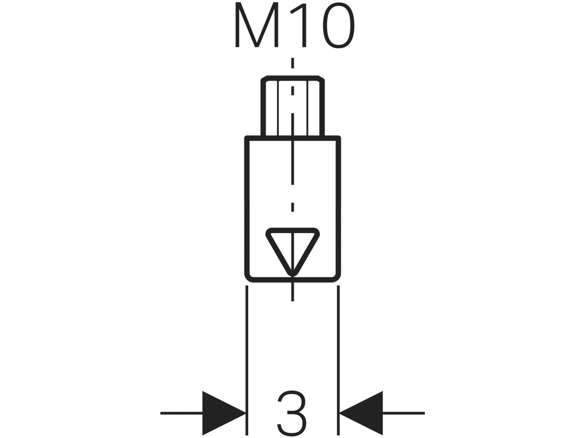 Geberit PluviaFix Aufhängeelement, M10 - Stahl verzinkt