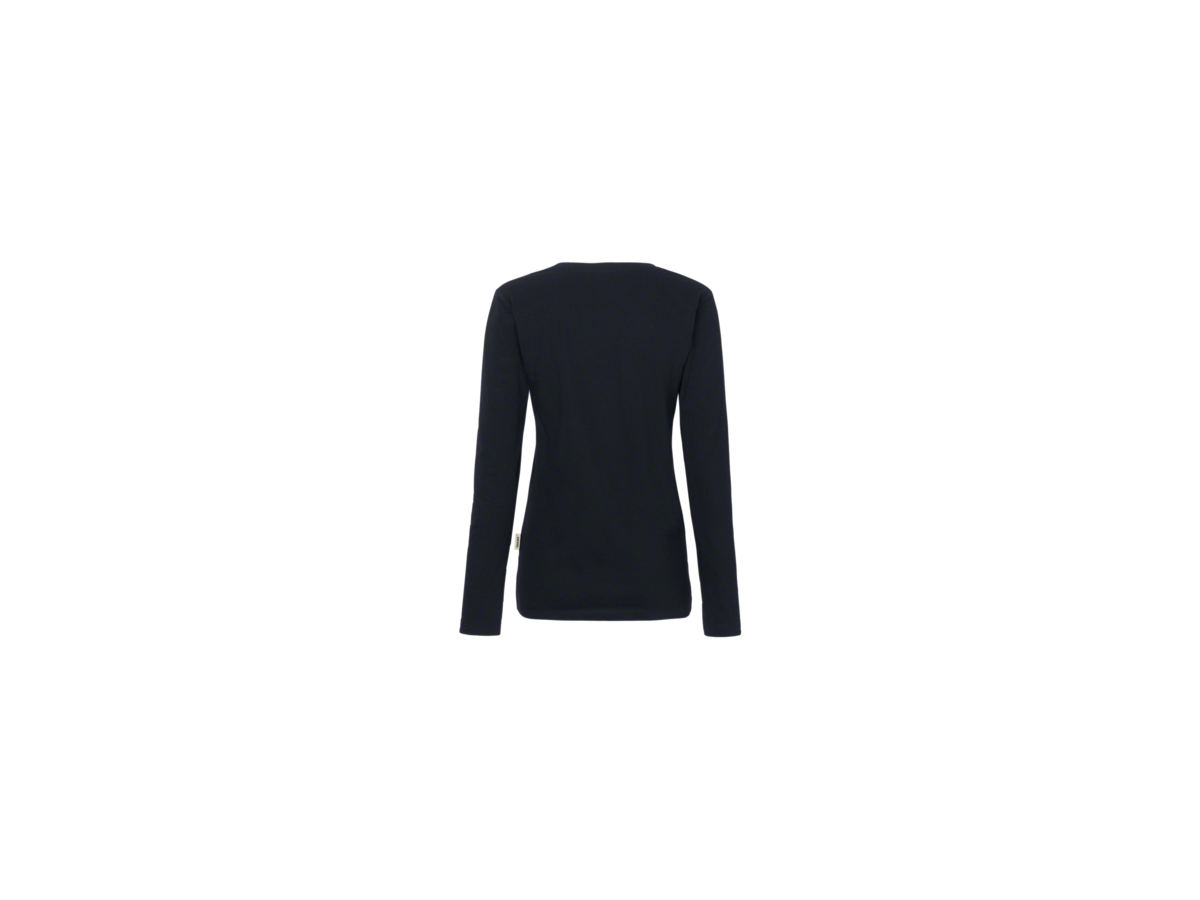 Damen-Longsleeve Perf. Gr. XL, schwarz - 50% Baumwolle, 50% Polyester