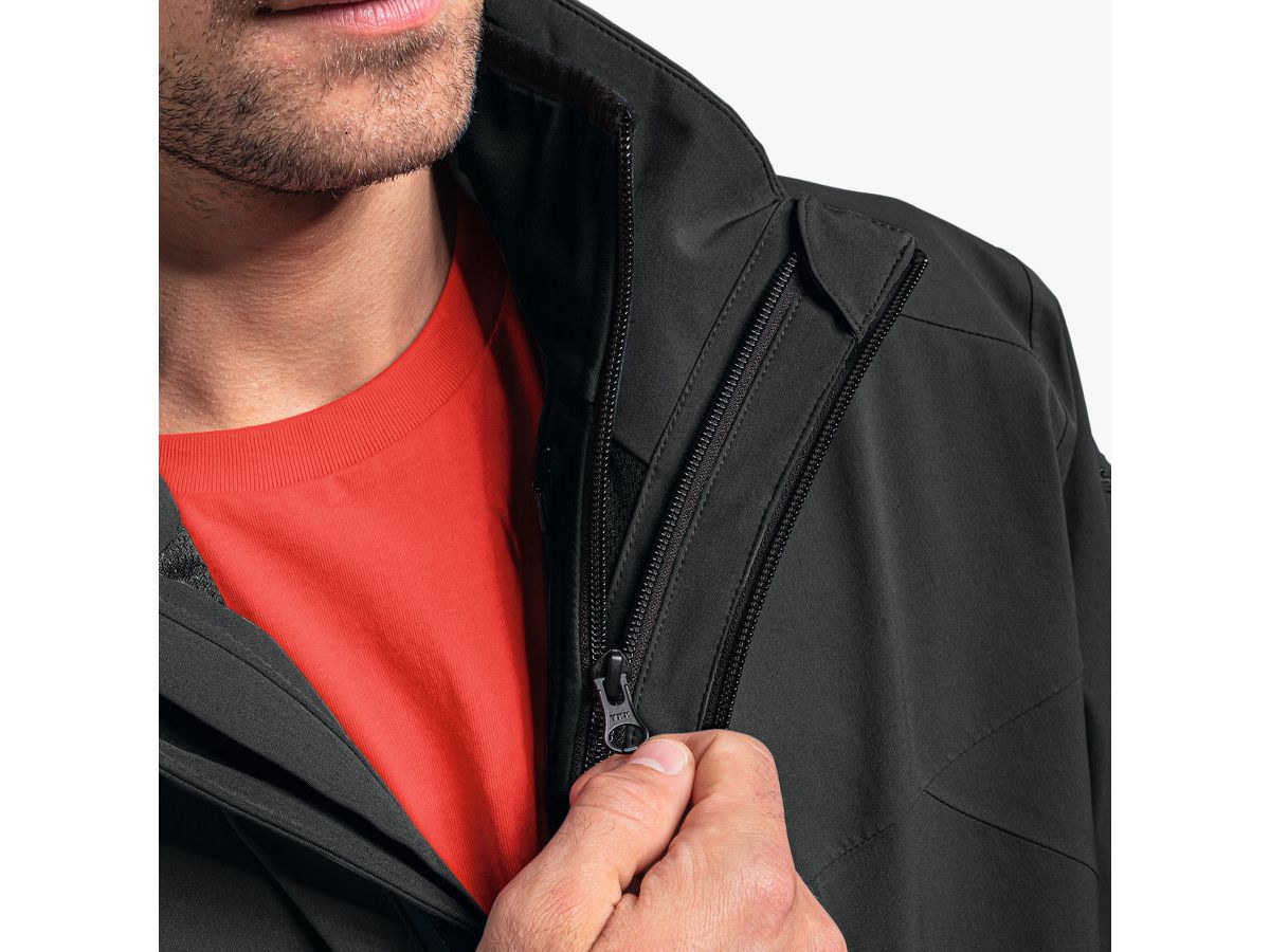 Wetterschutzjacke Zipln Herren Gr. XL - 88%Nylon 12%Elasthan, grau