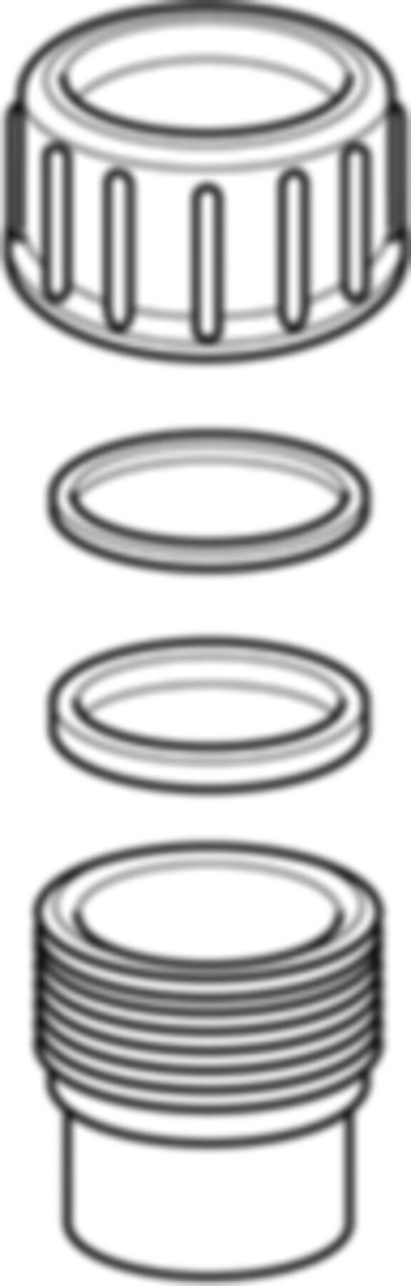 Geberit PE Stutzen mit Verschraubung