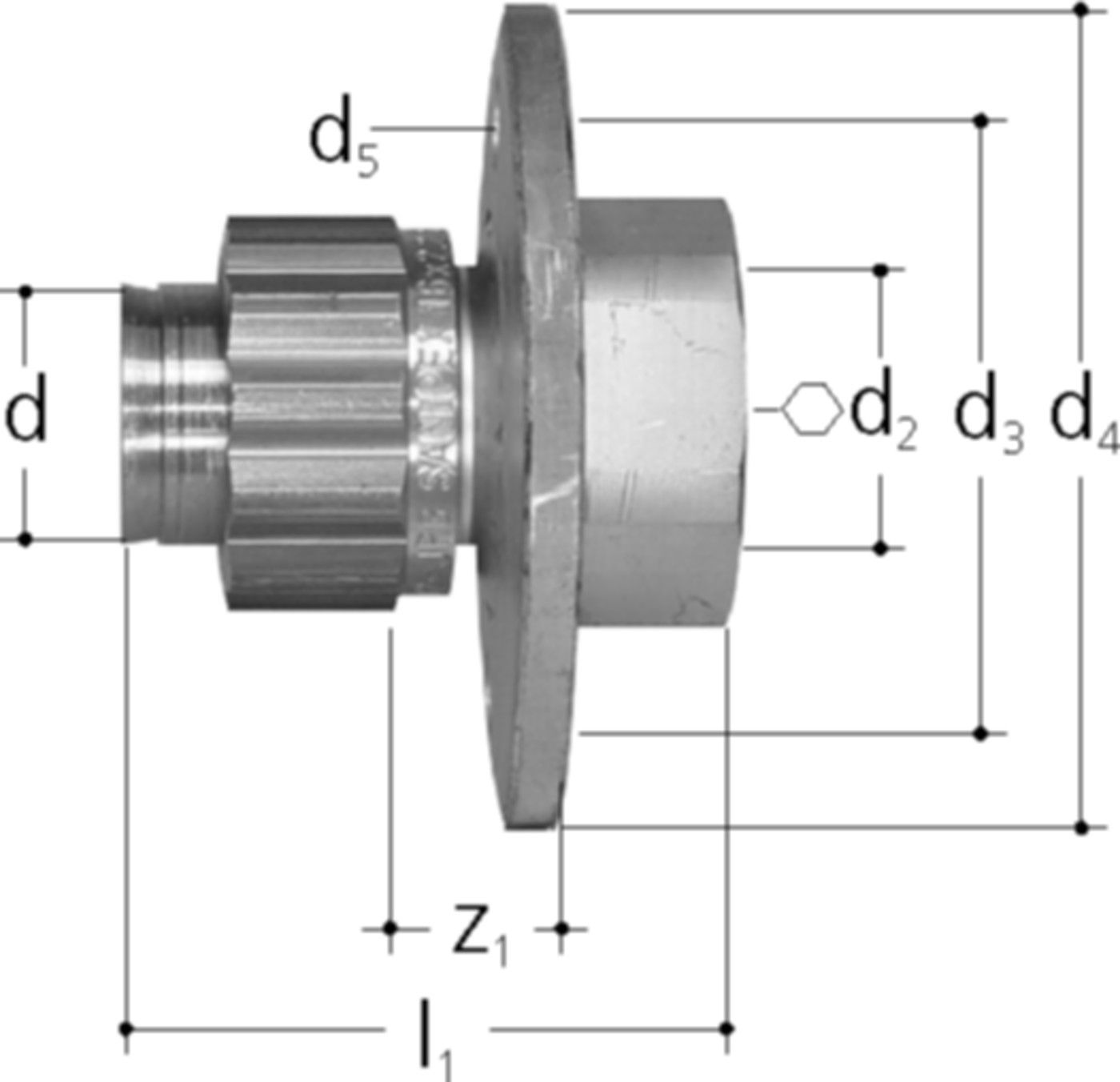 Sanipex Armaturanschluss, gerade