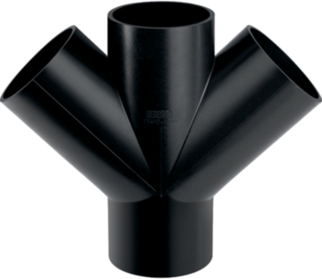 Geberit PE Doppel-Abzweig 45°