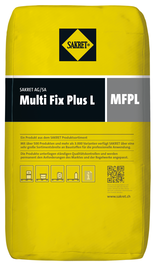 Sakret Multifix plus L - Schachtkopfmörtel, 25 kg/Sack