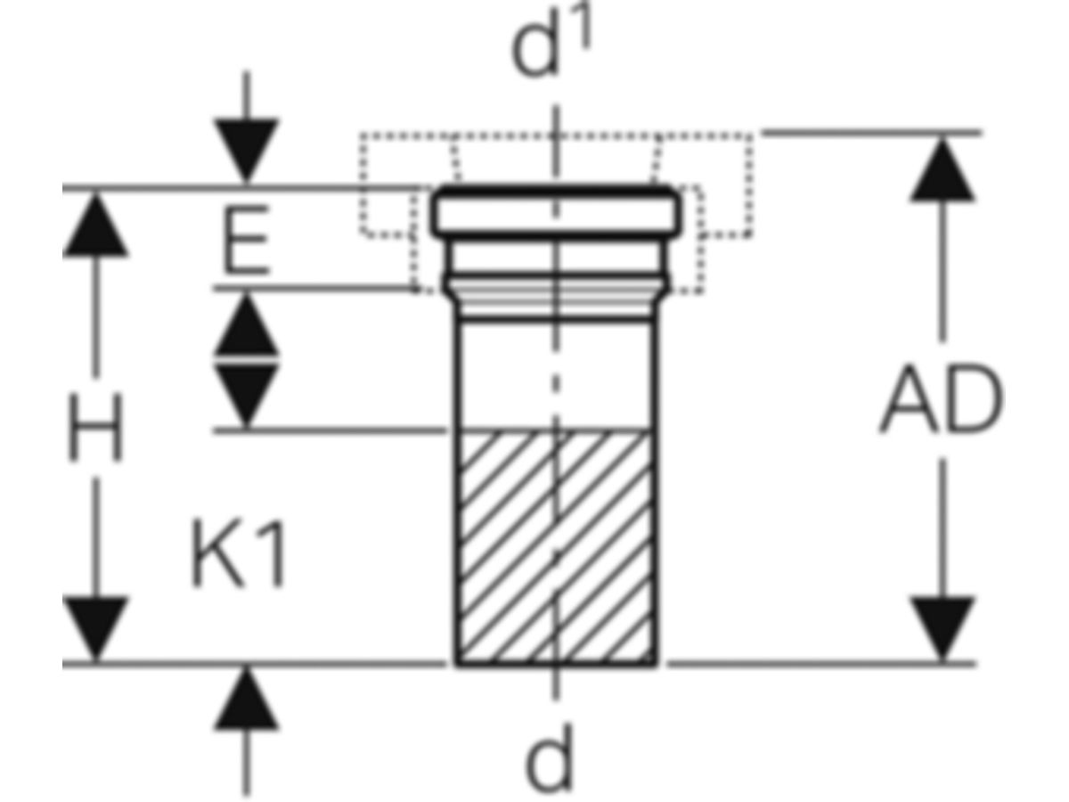 Geberit Dachanschlussgarnituren 110 - vertikal db20