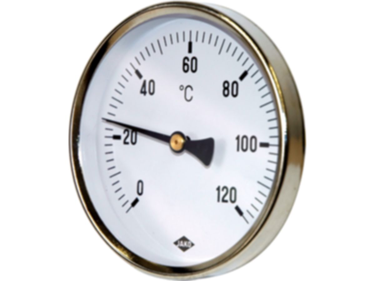 Rohranliegethermometer JAKO D63 - mit Spannfeder bis 2", 0-120°C