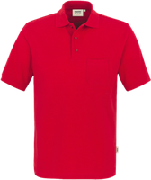 Pocket-Poloshirt Perf. Gr. 2XL, rot - 50% Baumwolle, 50% Polyester, 200 g/m²