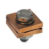 Doppelfalzklemme aus Kupfer - Schraube Inox A2 M10x30