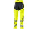 Hose mit Knietaschen, Stretch, Gr. 82C48 - hi-vis gelb/schwarzblau, 92% PES/8%EL