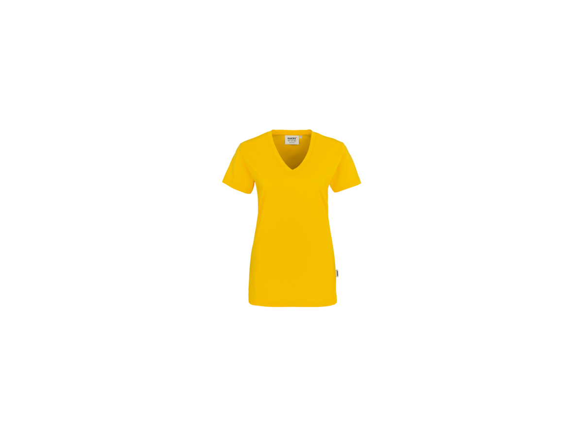 Damen-V-Shirt Classic Gr. S, sonne - 100% Baumwolle, 160 g/m²