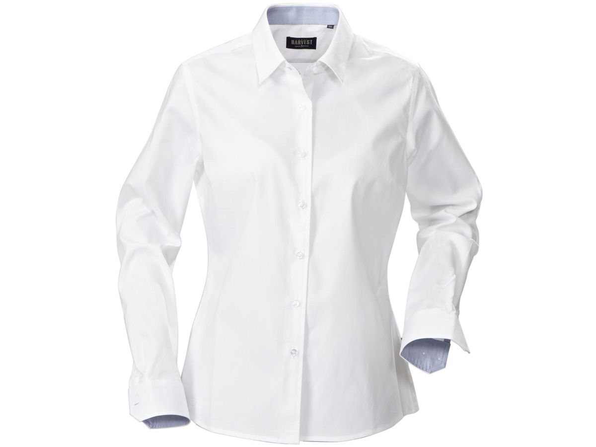 REDDING LADIES Oxford-Bluse weiss Gr. S - Easy-Care-Behandlung, 100% Baumwolle