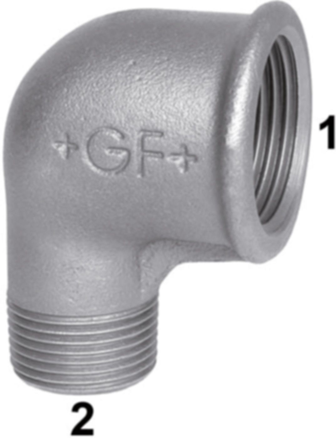 Winkel +GF+ 92 verzinkt - Innengewinde reduziert