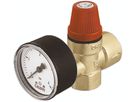 Sicherheitsventil Caleffi Typ 5321 - 1/2" x 3/4" 3 bar, mit Manometer