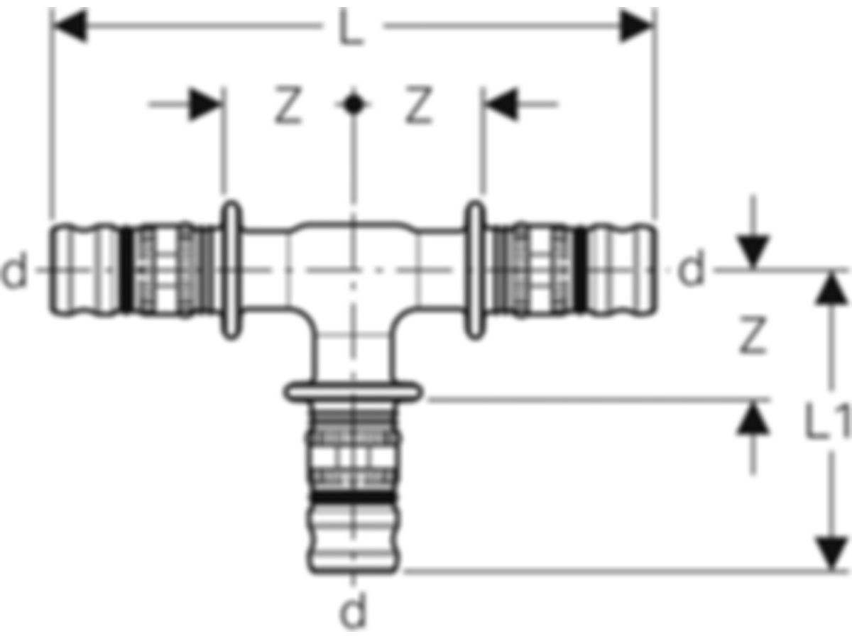 Geberit Mepla-T-Stück egal      40