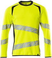 Sweatshirt Premium zweifarbig, Gr. 2XLO - hi-vis gelb/schwarzblau
