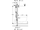 Geberit Duofix-Wand-WC-Element Omega - Typ 112, Betätigung von vorne