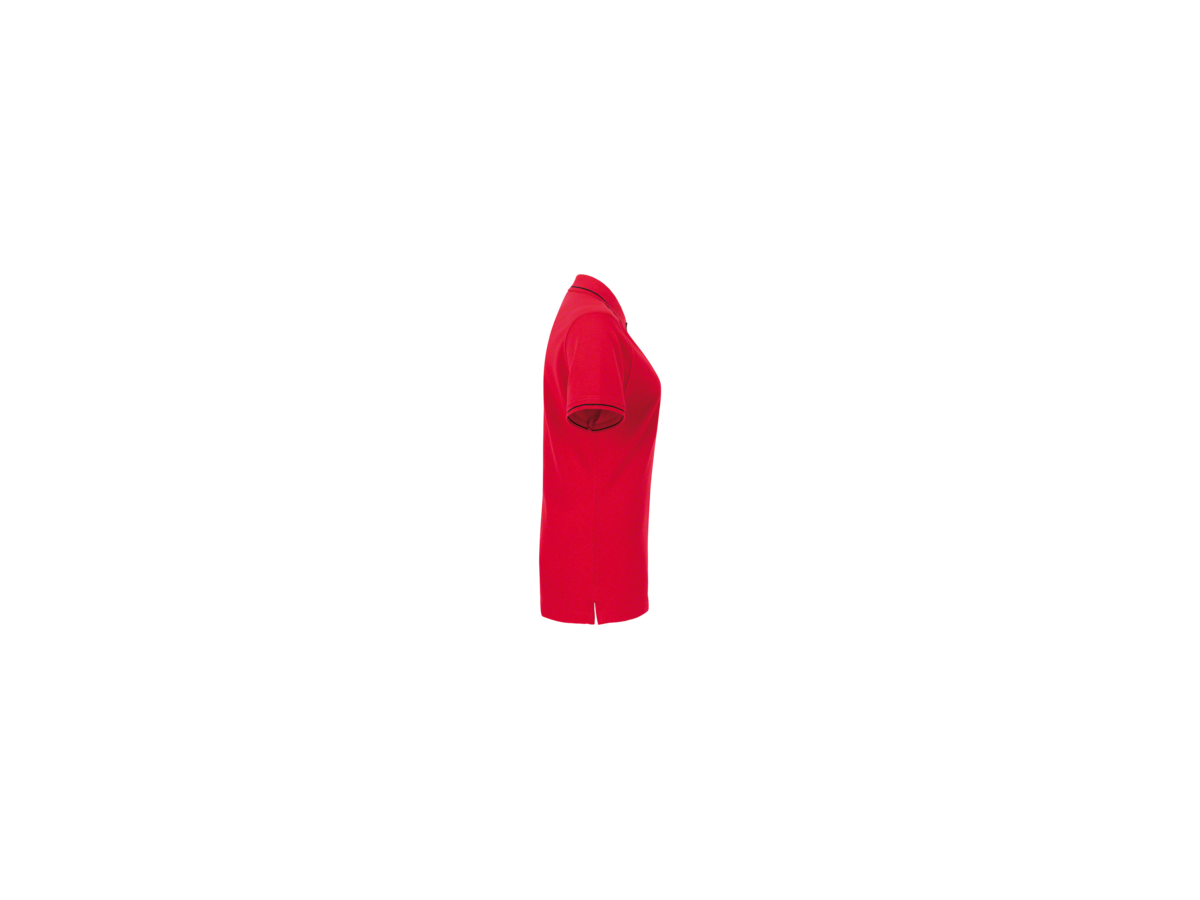 Damen-Poloshirt Casual S rot/schwarz - 100% Baumwolle