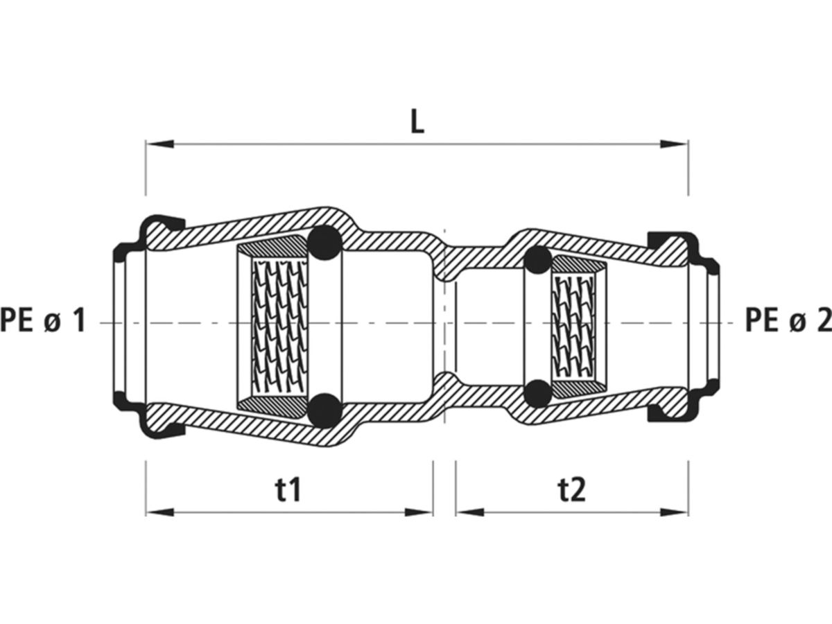 Steckfitting Verb. "delrin"