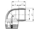 HDPE-Druckbogen ELGEF 180 mm 90° - 753101818