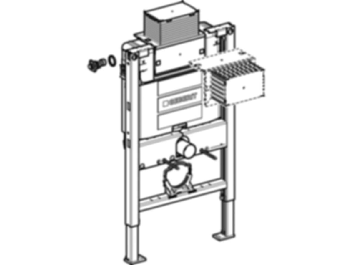 Geberit Duofix-Wand-WC-Element Omega - Typ 82, Betätigung von oben/vorne