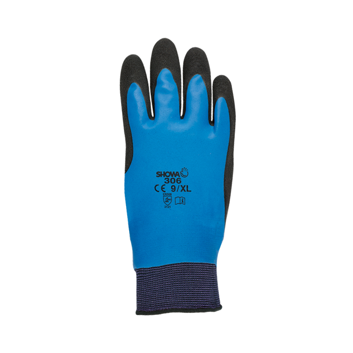 Schutzhandschuhe SHOWA 306 Naturlatex - blau/schwarz