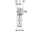 PushFit Anschlussdose 90°, 16-1/2"