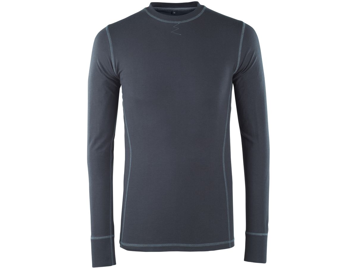 Olten Unterhemd schwarz/blau Gr. S - 60% Modacr./39% Baumw/1% Kohlef. 200g/m²
