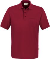 Pocket-Poloshirt Perf. Gr. 2XL, weinrot - 50% Baumwolle, 50% Polyester, 200 g/m²