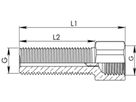 Gewindeverlängerung mit 6-kant 3/8" - Messing