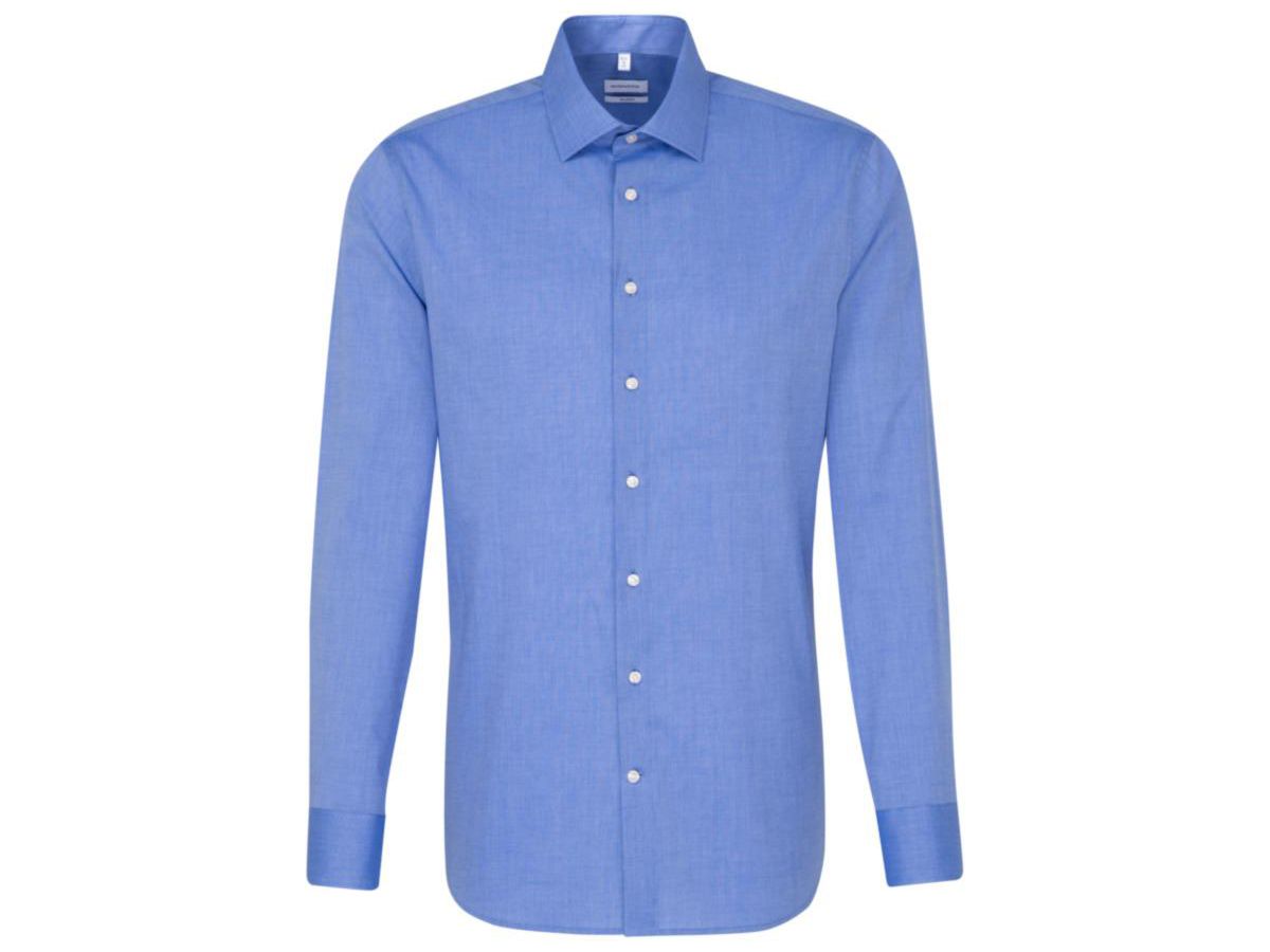 Business Kent Hemd MEN 1/1 gewebt Gr. 38 - mittelblau, 100% CO