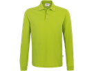 Longsleeve-Poloshirt Perf. Gr. L, kiwi - 50% Baumwolle, 50% Polyester, 220 g/m²